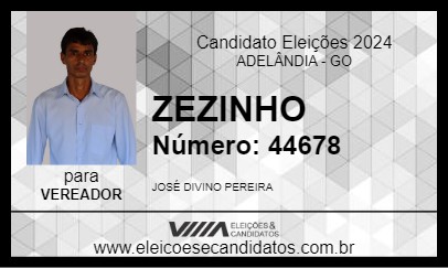 Candidato ZEZINHO 2024 - ADELÂNDIA - Eleições