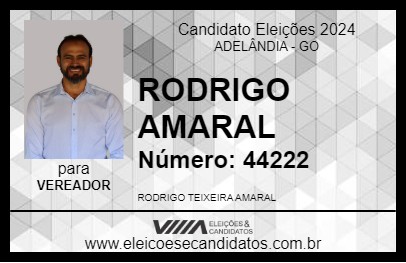 Candidato RODRIGO AMARAL 2024 - ADELÂNDIA - Eleições