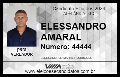 Candidato ELESSANDRO AMARAL 2024 - ADELÂNDIA - Eleições