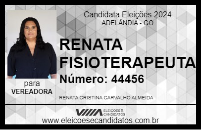 Candidato RENATA FISIOTERAPEUTA 2024 - ADELÂNDIA - Eleições