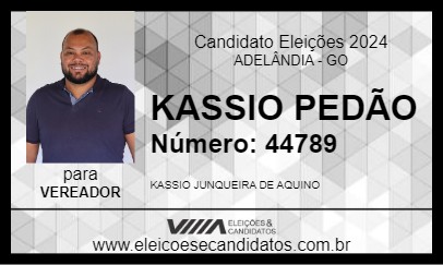 Candidato KASSIO PEDÃO 2024 - ADELÂNDIA - Eleições