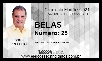 Candidato BELAS 2024 - TAQUARAL DE GOIÁS - Eleições