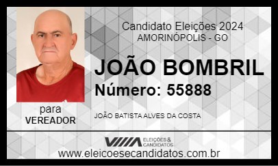 Candidato JOÃO BOMBRIL 2024 - AMORINÓPOLIS - Eleições