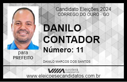 Candidato DANILO CONTADOR 2024 - CÓRREGO DO OURO - Eleições