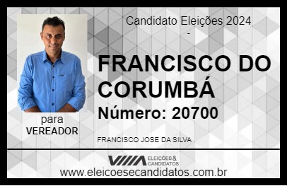 Candidato FRANCISCO DO CORUMBÁ 2024 - IPORÁ - Eleições