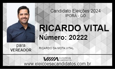 Candidato RICARDO VITAL 2024 - IPORÁ - Eleições