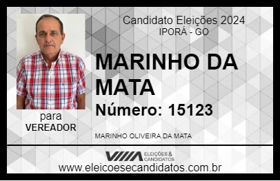 Candidato MARINHO DA MATA 2024 - IPORÁ - Eleições