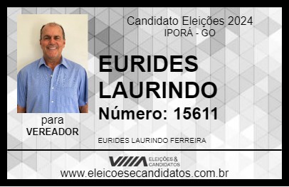 Candidato EURIDES LAURINDO 2024 - IPORÁ - Eleições