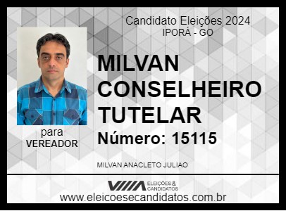 Candidato MILVAN ANACLETO 2024 - IPORÁ - Eleições