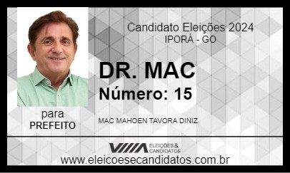 Candidato DR. MAC 2024 - IPORÁ - Eleições