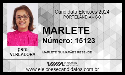 Candidato MARLETE 2024 - PORTELÂNDIA - Eleições