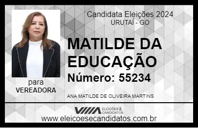 Candidato MATILDE DA EDUCAÇÃO 2024 - URUTAÍ - Eleições