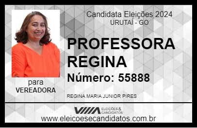 Candidato PROFESSORA REGINA 2024 - URUTAÍ - Eleições