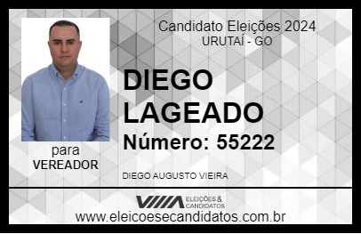 Candidato DIEGO LAGEADO 2024 - URUTAÍ - Eleições