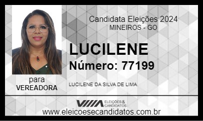 Candidato LUCILENE 2024 - MINEIROS - Eleições