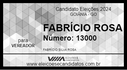 Candidato FABRÍCIO ROSA 2024 - GOIÂNIA - Eleições