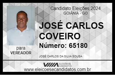 Candidato JOSÉ CARLOS COVEIRO 2024 - GOIÂNIA - Eleições