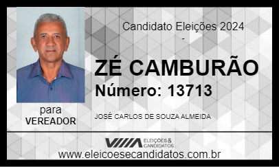 Candidato ZÉ CAMBURÃO 2024 - GOIÂNIA - Eleições