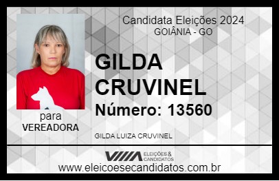 Candidato GILDA CRUVINEL 2024 - GOIÂNIA - Eleições