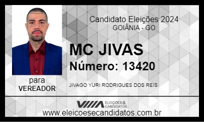 Candidato MC JIVAS 2024 - GOIÂNIA - Eleições