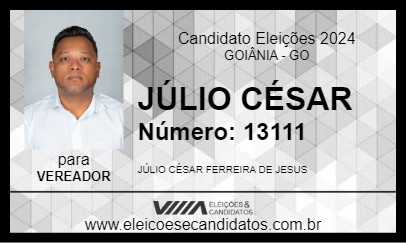 Candidato JÚLIO CÉSAR 2024 - GOIÂNIA - Eleições