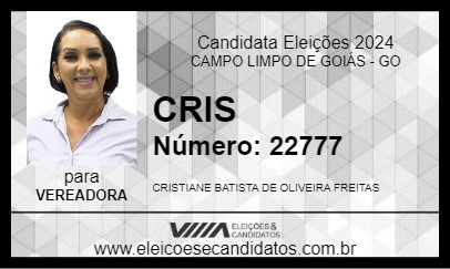 Candidato CRIS 2024 - CAMPO LIMPO DE GOIÁS - Eleições