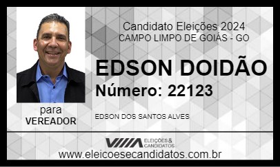 Candidato EDSON DOIDÃO 2024 - CAMPO LIMPO DE GOIÁS - Eleições