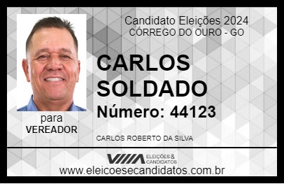 Candidato CARLOS SOLDADO 2024 - CÓRREGO DO OURO - Eleições