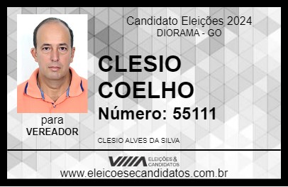 Candidato CLESIO COELHO  2024 - DIORAMA - Eleições