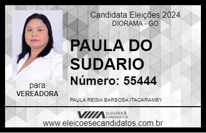 Candidato PAULA DO SUDARIO 2024 - DIORAMA - Eleições