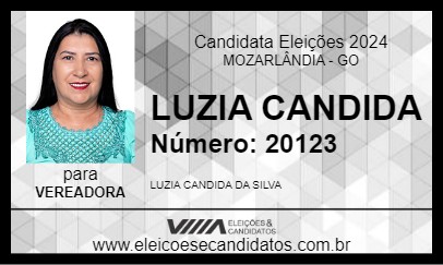 Candidato LUZIA CANDIDA 2024 - MOZARLÂNDIA - Eleições