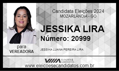 Candidato JESSIKA LIRA 2024 - MOZARLÂNDIA - Eleições