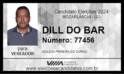 Candidato DILL DO BAR 2024 - MOZARLÂNDIA - Eleições