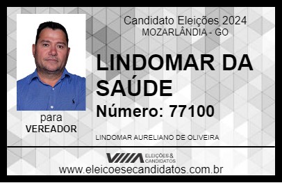 Candidato LINDOMAR DA SAÚDE 2024 - MOZARLÂNDIA - Eleições