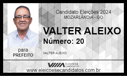 Candidato VALTER ALEIXO 2024 - MOZARLÂNDIA - Eleições