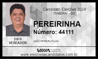 Candidato PEREIRINHA 2024 - ITABERAÍ - Eleições