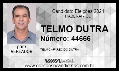 Candidato TELMO DUTRA 2024 - ITABERAÍ - Eleições