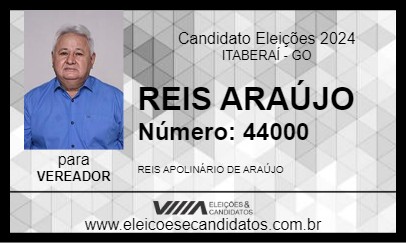 Candidato REIS ARAÚJO 2024 - ITABERAÍ - Eleições