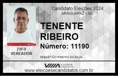 Candidato TENENTE RIBEIRO 2024 - ARAGUAPAZ - Eleições