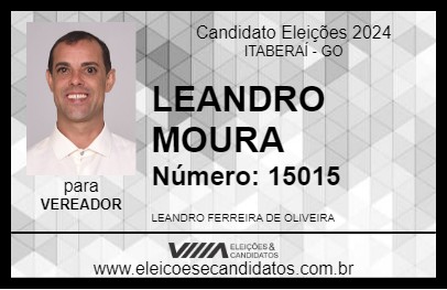 Candidato LEANDRO MOURA 2024 - ITABERAÍ - Eleições