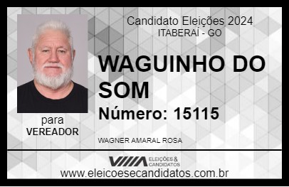 Candidato WAGUINHO DO SOM 2024 - ITABERAÍ - Eleições