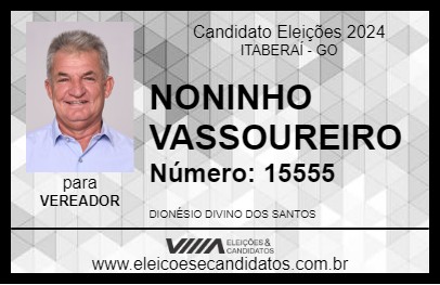 Candidato NONINHO VASSOUREIRO 2024 - ITABERAÍ - Eleições