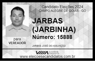 Candidato JARBAS (JARBINHA) 2024 - CAMPO ALEGRE DE GOIÁS - Eleições