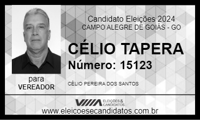 Candidato CÉLIO TAPERA 2024 - CAMPO ALEGRE DE GOIÁS - Eleições