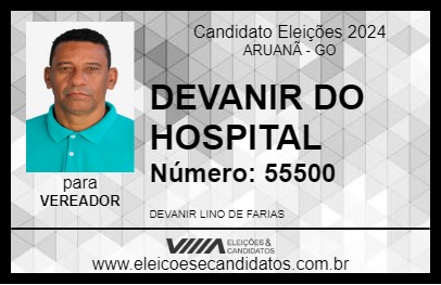 Candidato DEVANIR DO HOSPITAL 2024 - ARUANÃ - Eleições