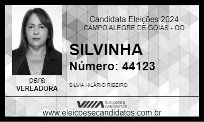 Candidato SILVINHA 2024 - CAMPO ALEGRE DE GOIÁS - Eleições