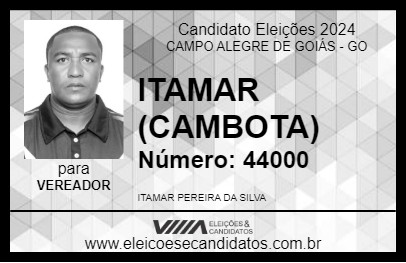 Candidato ITAMAR (CAMBOTA) 2024 - CAMPO ALEGRE DE GOIÁS - Eleições