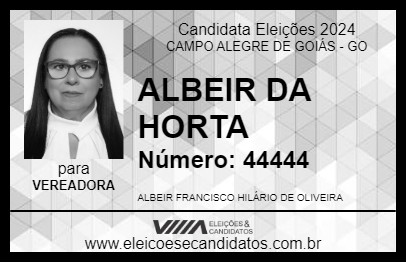 Candidato ALBEIR DA HORTA 2024 - CAMPO ALEGRE DE GOIÁS - Eleições