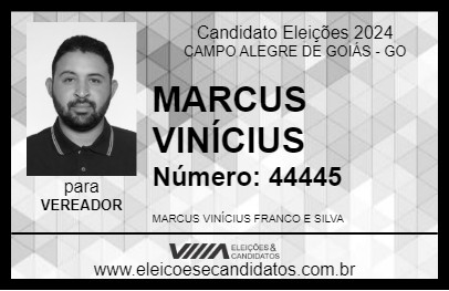 Candidato MARCUS VINÍCIUS 2024 - CAMPO ALEGRE DE GOIÁS - Eleições