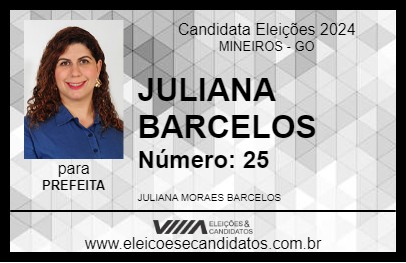 Candidato JULIANA BARCELOS 2024 - MINEIROS - Eleições